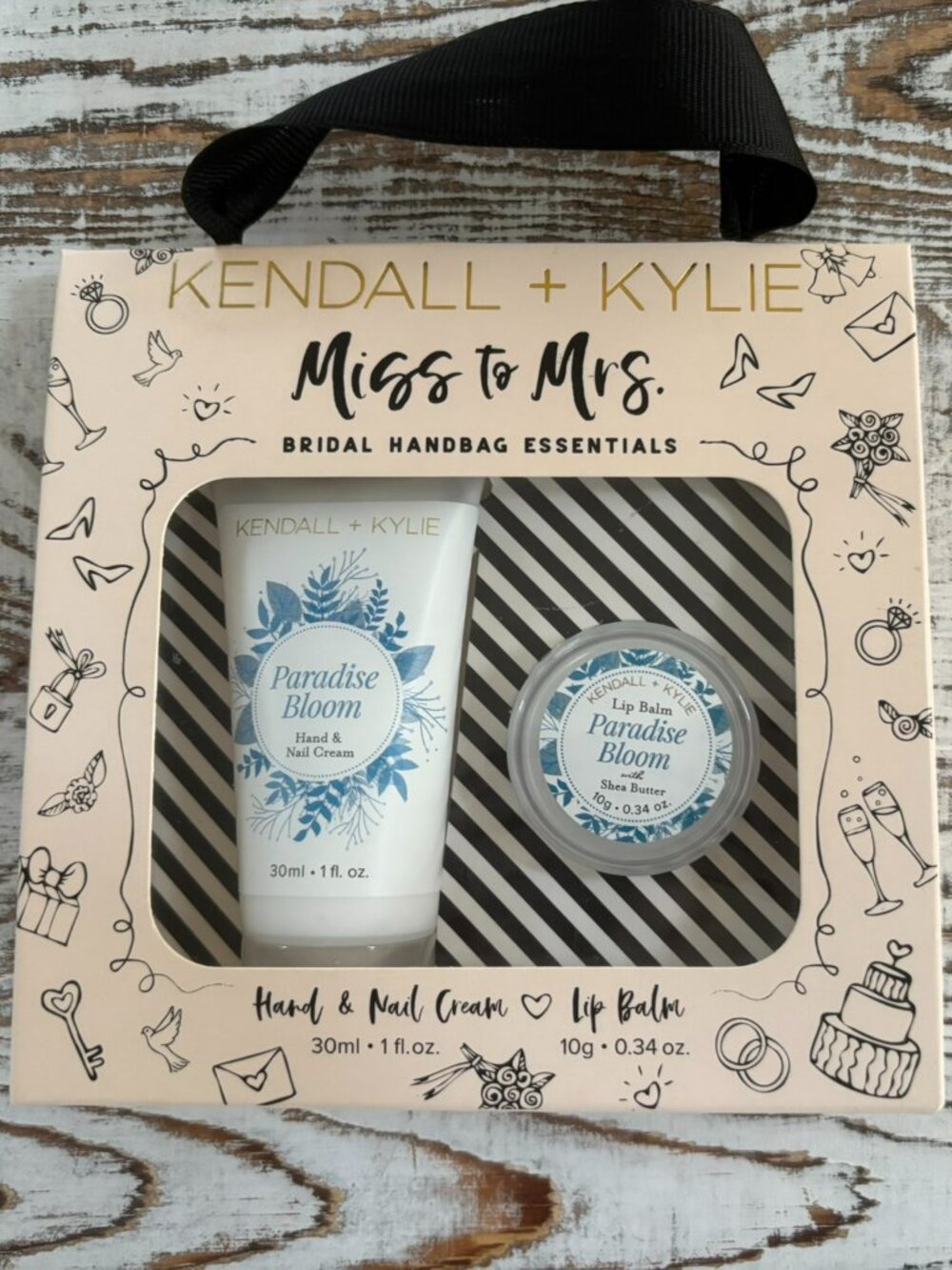 NWT Kendall & Kylie Miss to Mrs Bridal Handbag Essentials Lip Balm Hand Cream